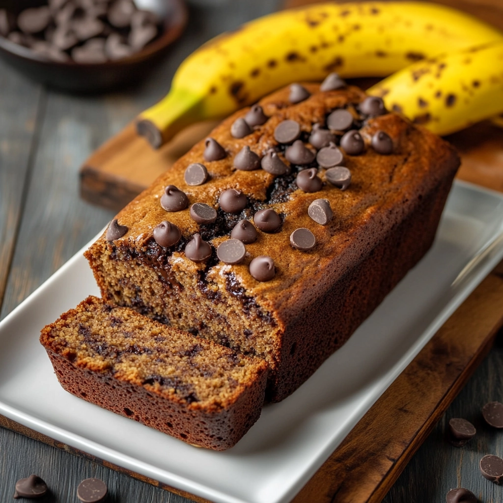 Banana Bread with Chocolate Chips Recipe 