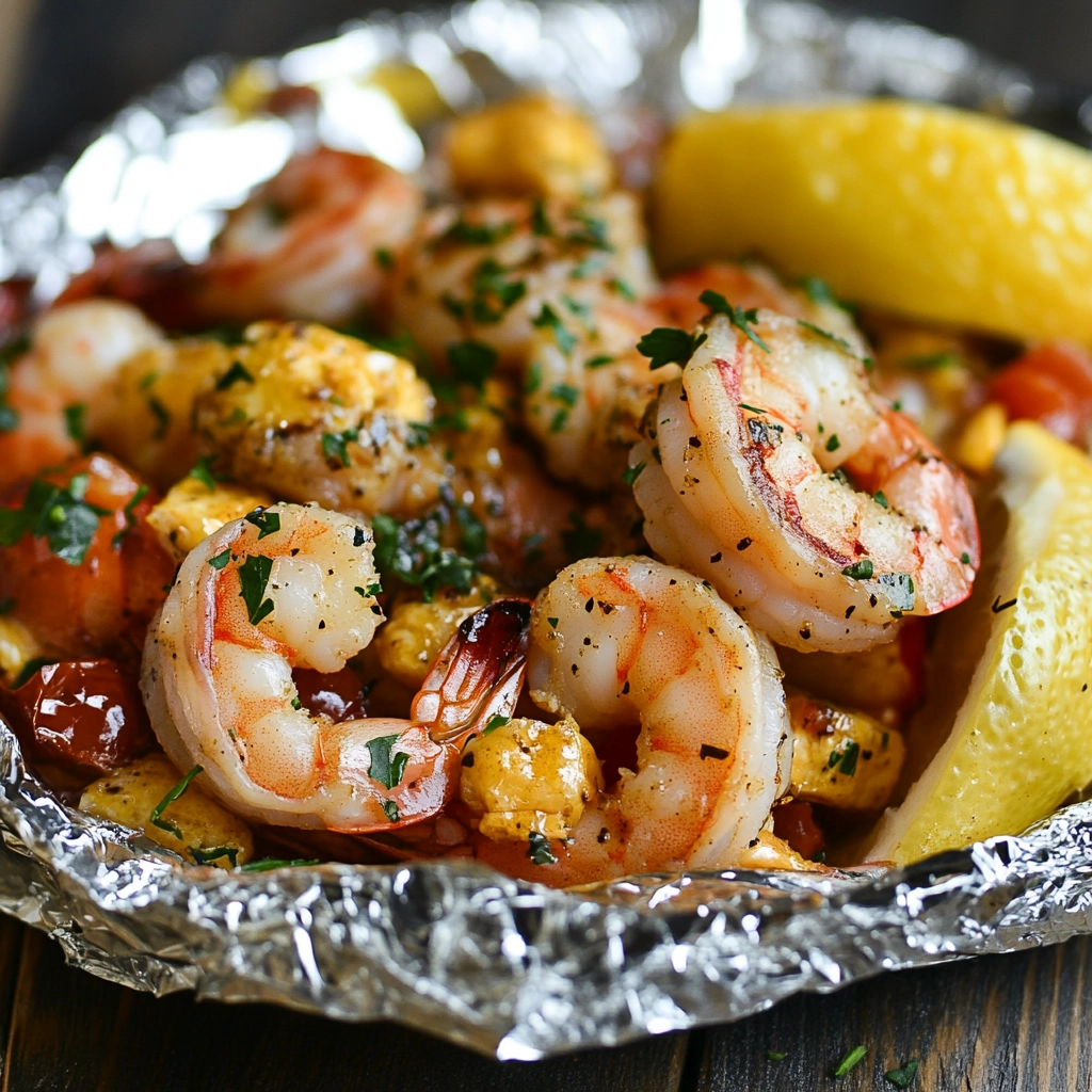 Shrimp Boil Foil Packs Recipe