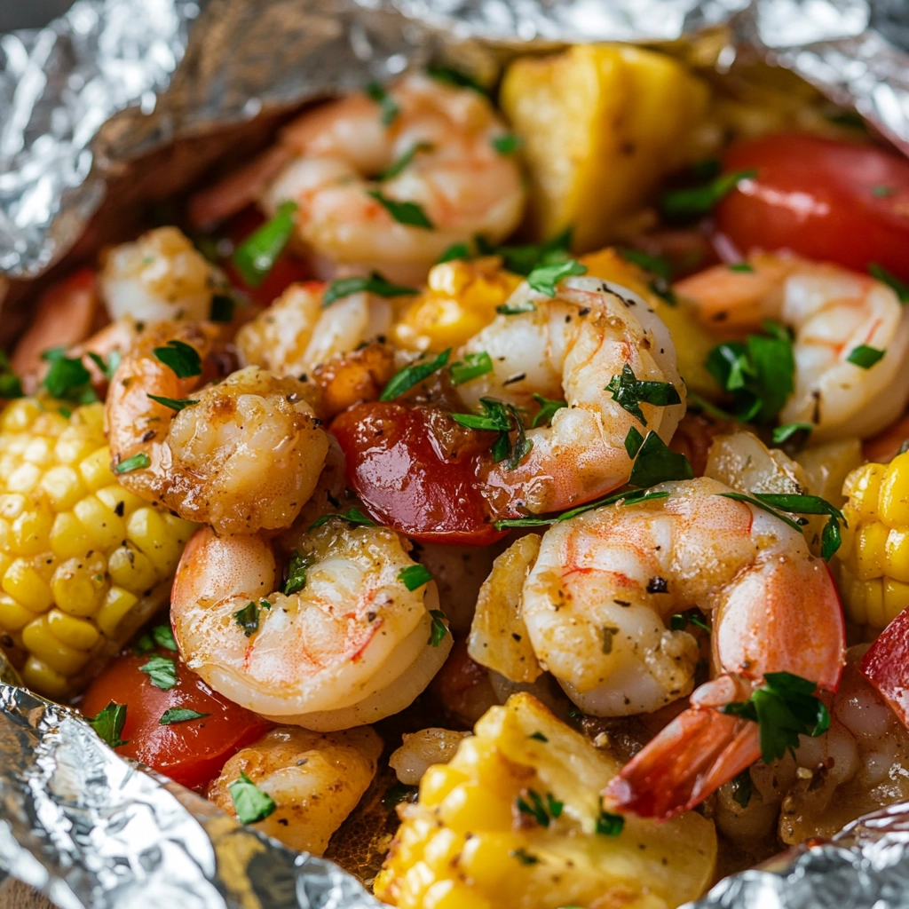Shrimp Boil Foil Packs Recipe