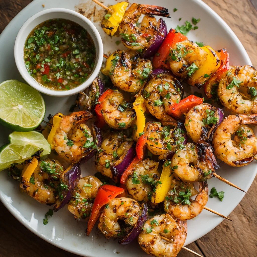 Grilled Margarita Shrimp Kebabs