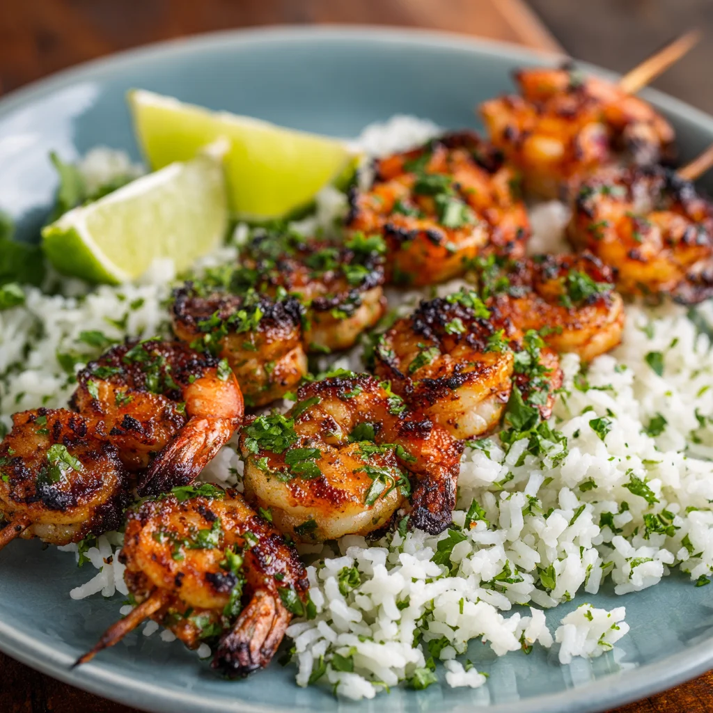 Grilled Margarita Shrimp Kebabs