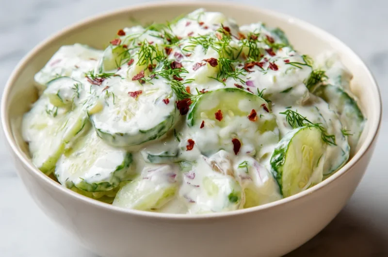 Creamy Cucumber Salad Recipe
