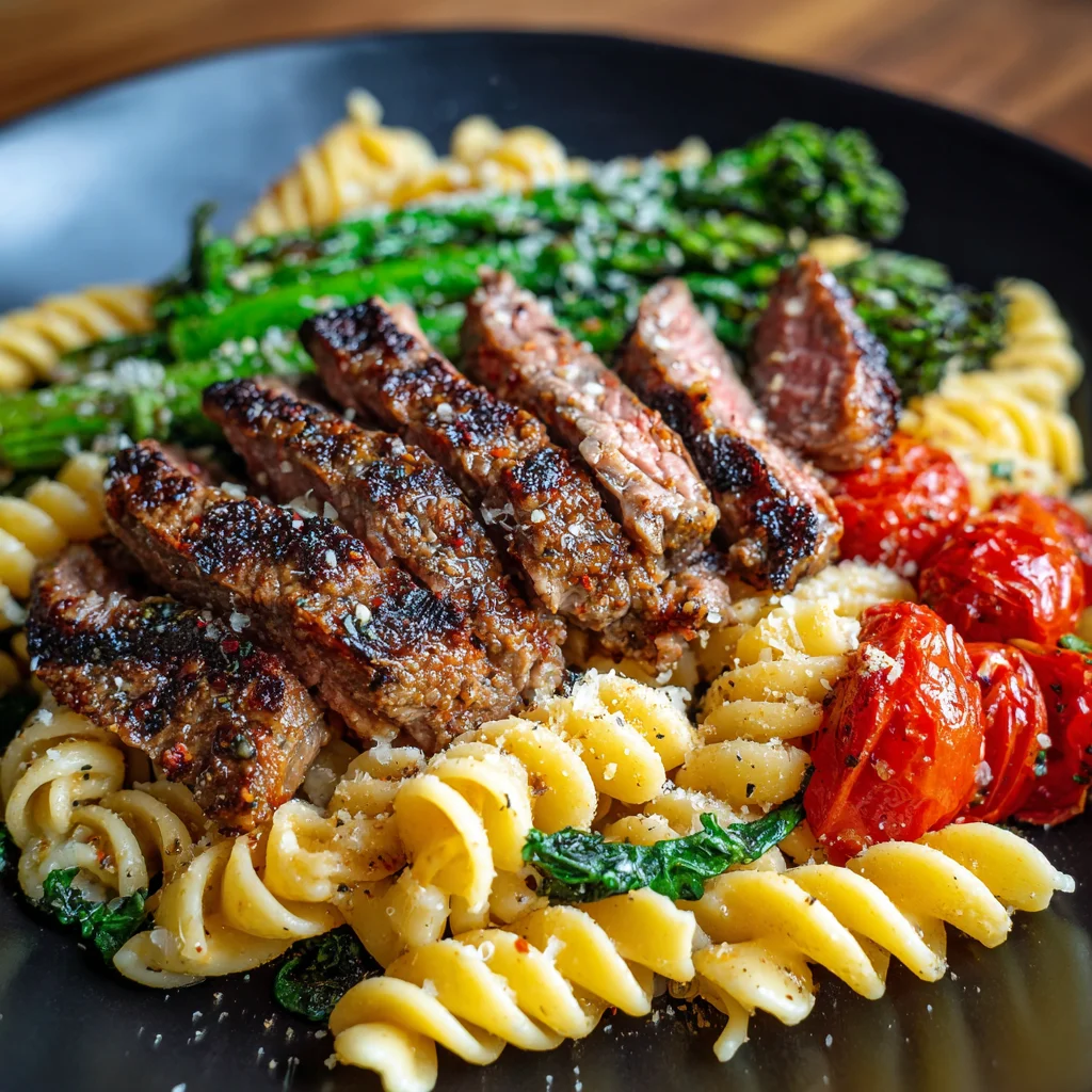 Sweet and Spicy Garlic Steak Pasta Recipe