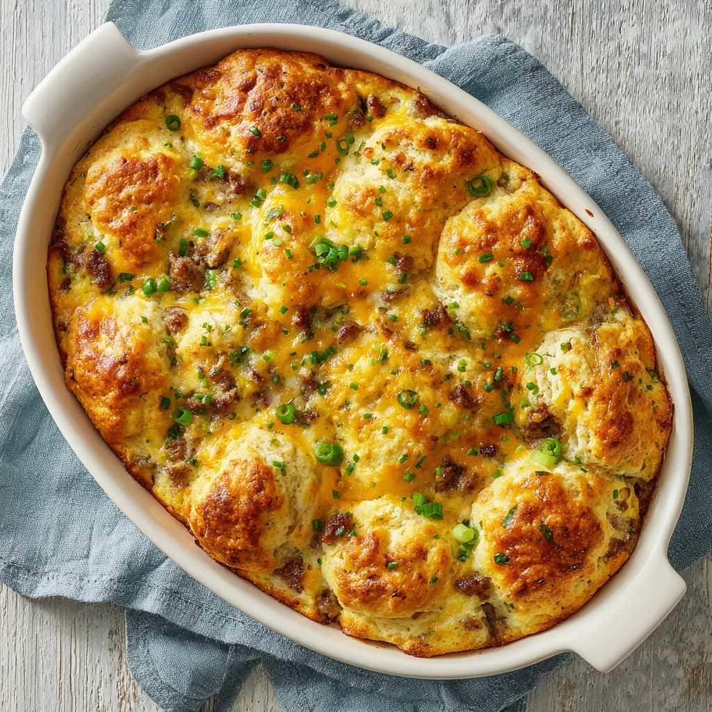Breakfast Casserole With Biscuits