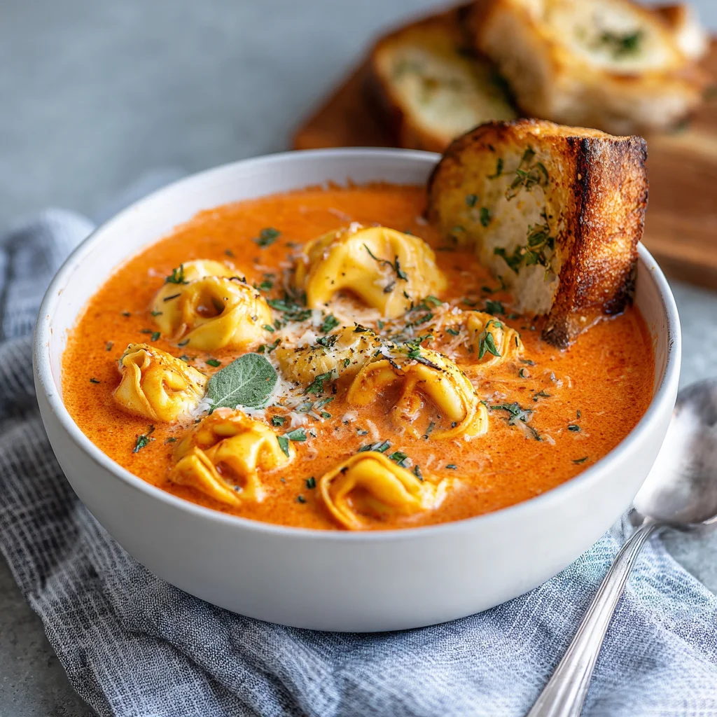 Creamy Tomato Tortellini Soup