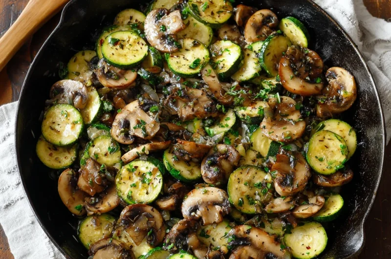Skillet Zucchini and Mushrooms Recipe
