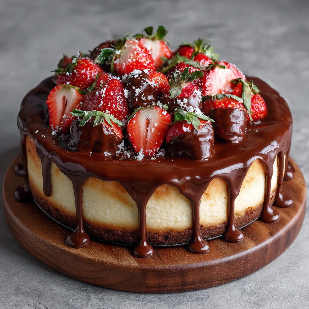 Chocolate Covered Strawberry Cheesecake