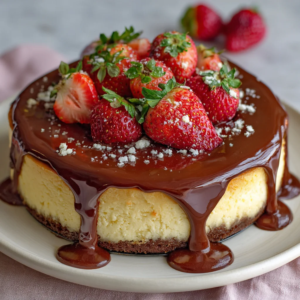 Chocolate Covered Strawberry Cheesecake
