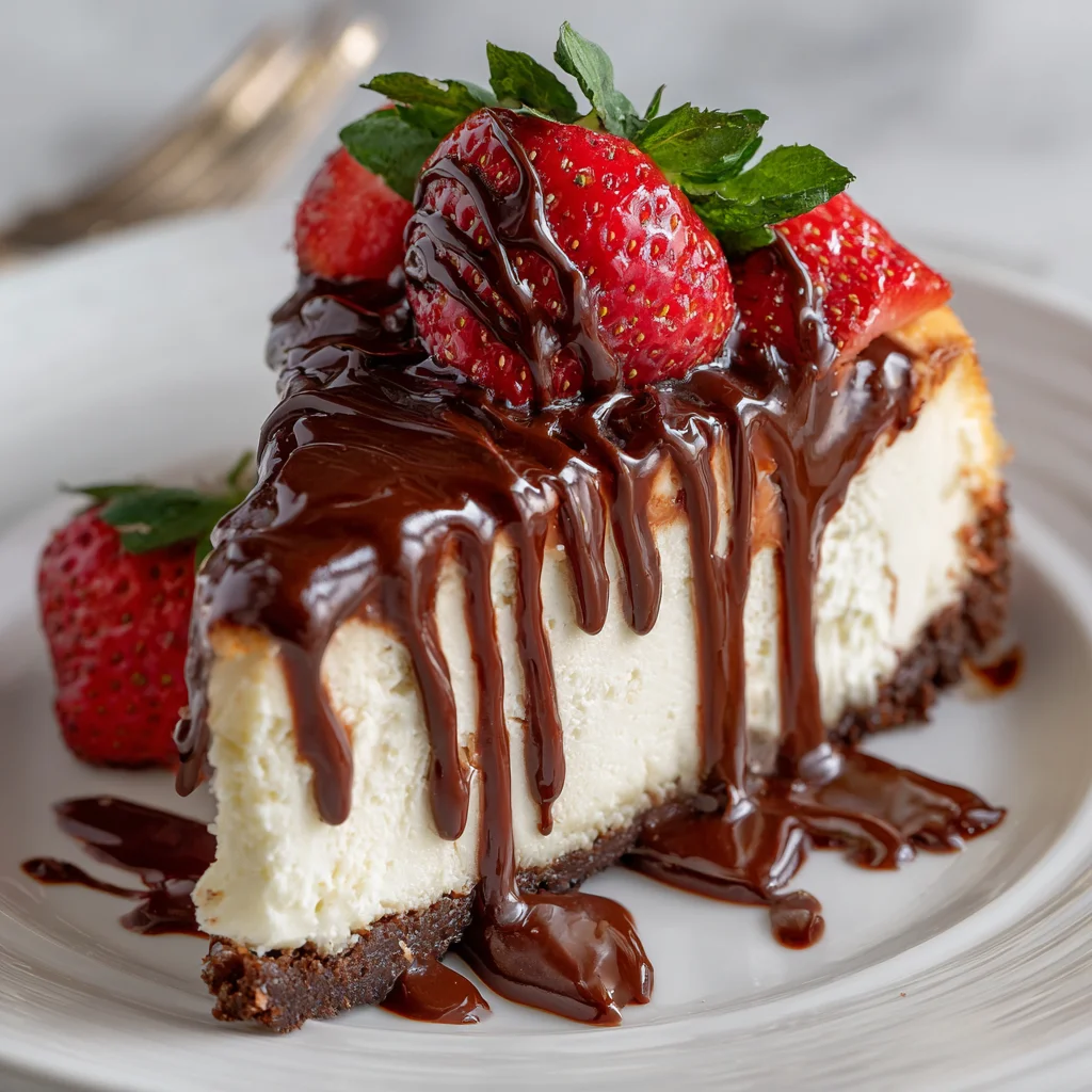 Chocolate Covered Strawberry Cheesecake