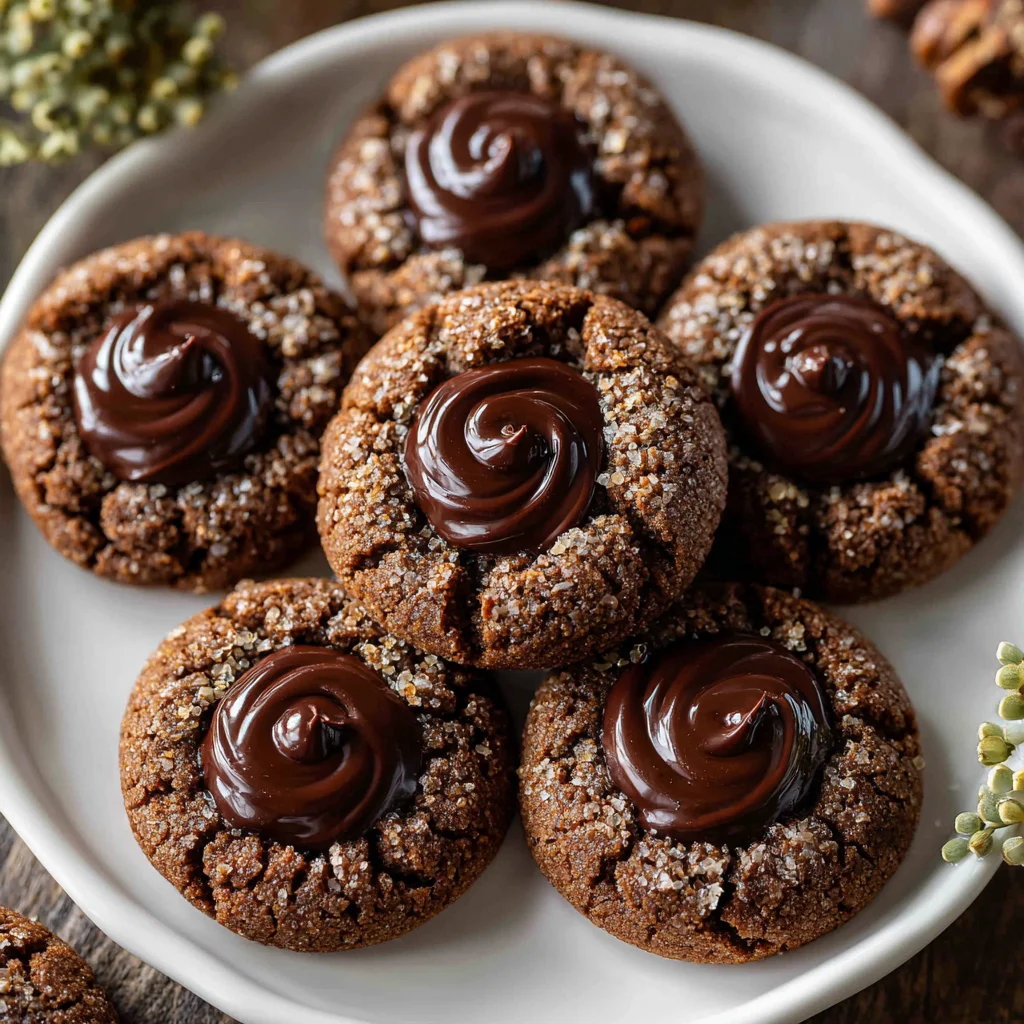 Chocolate Thumbprint Cookies