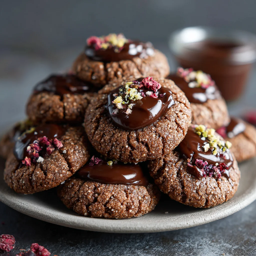 Chocolate Thumbprint Cookies
