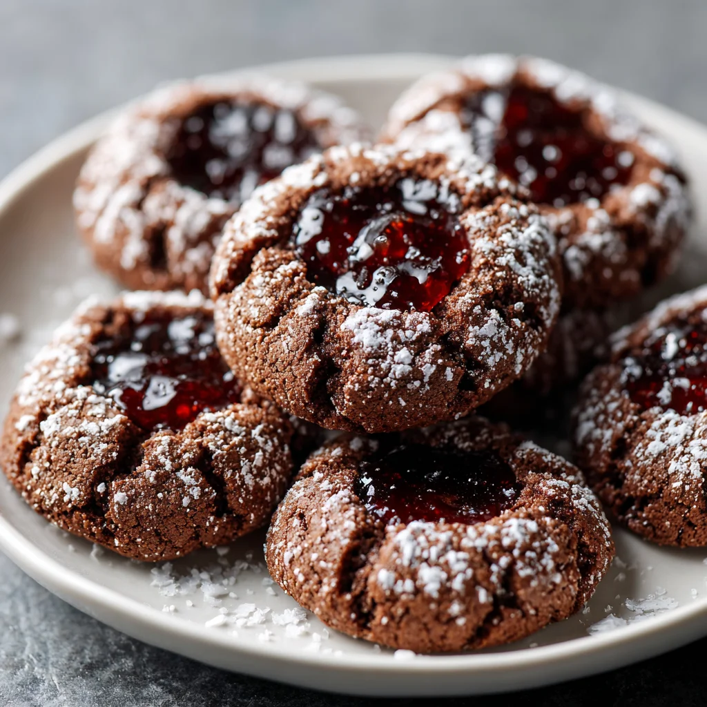 Chocolate Thumbprint Cookies