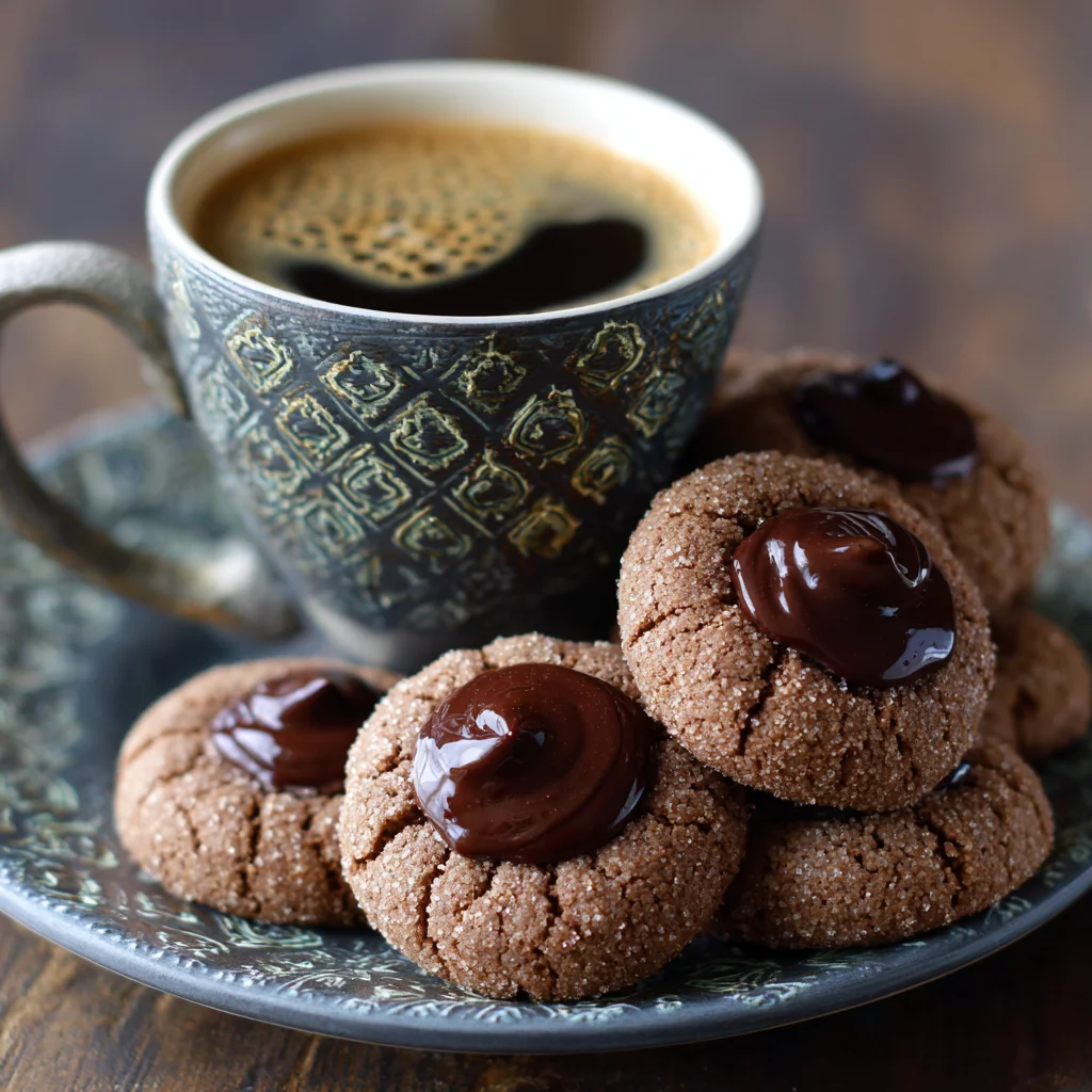 Chocolate Thumbprint Cookies