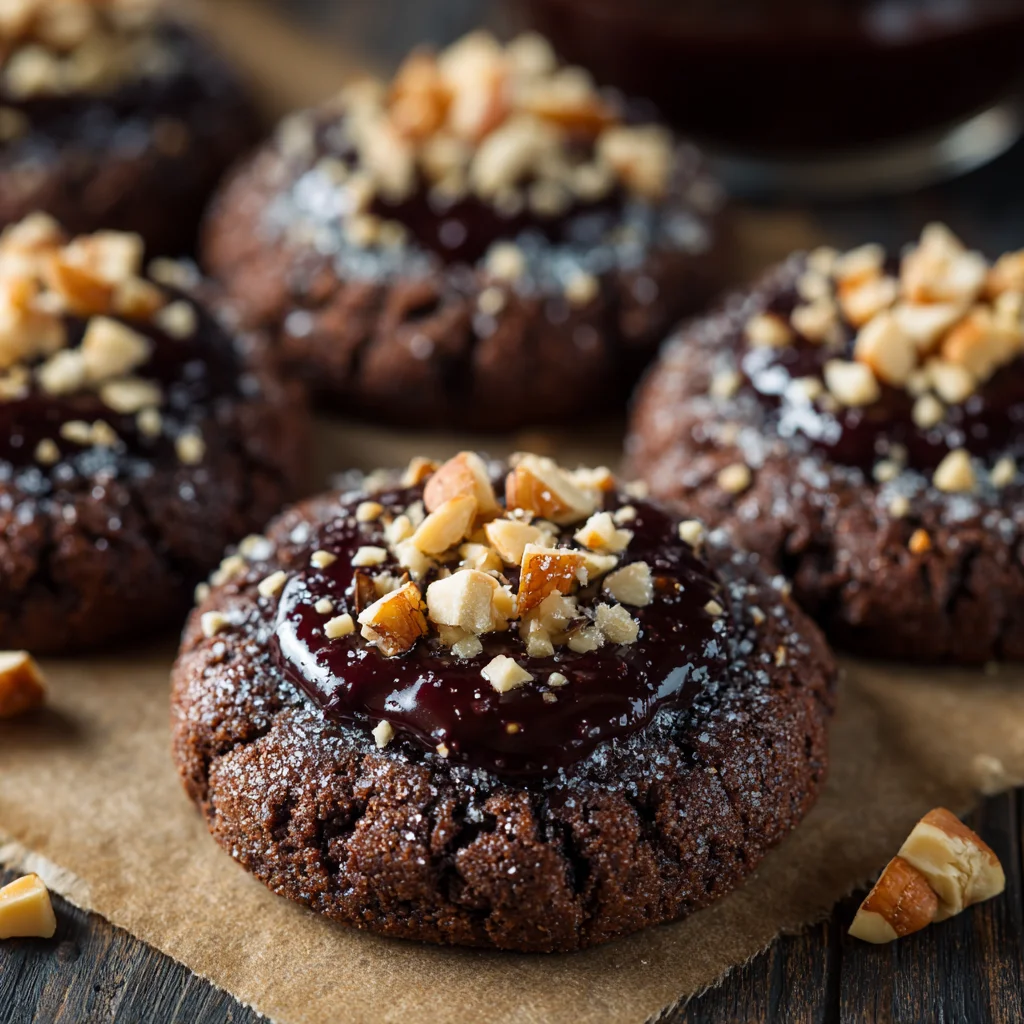 Chocolate Thumbprint Cookies