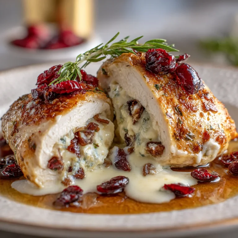 Cranberry Brie Stuffed Chicken