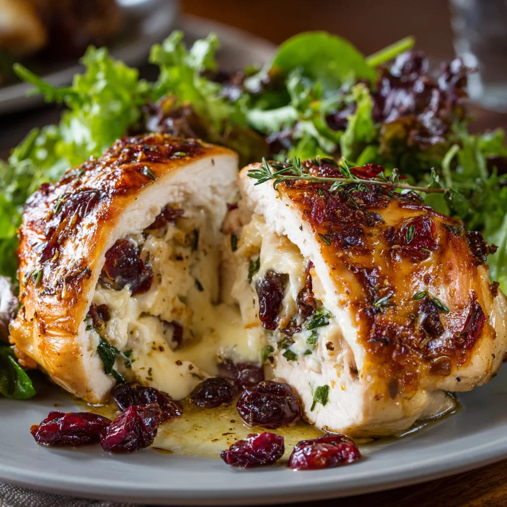 Cranberry Brie Stuffed Chicken