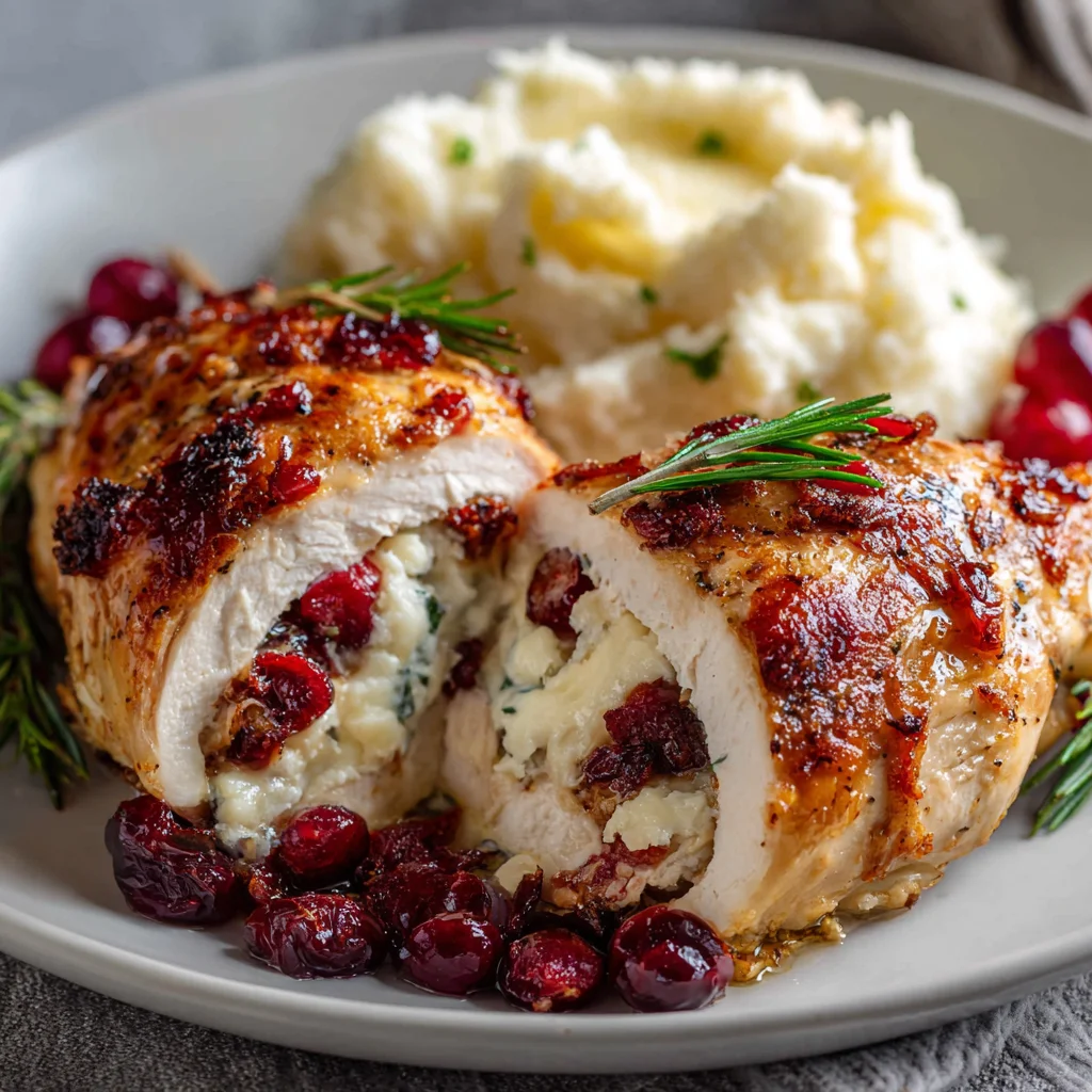 Cranberry Brie Stuffed Chicken