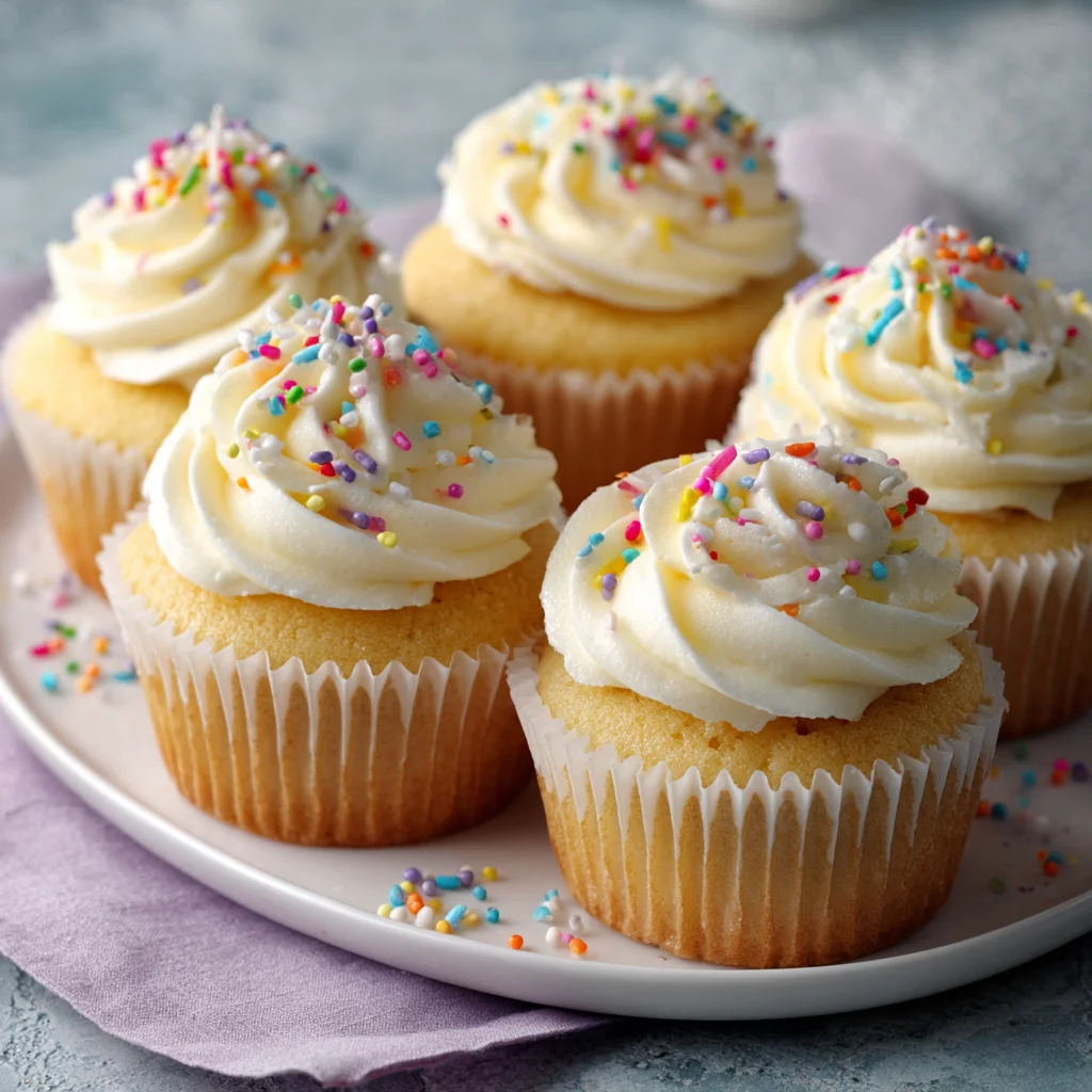 Fluffy Vanilla Cupcakes