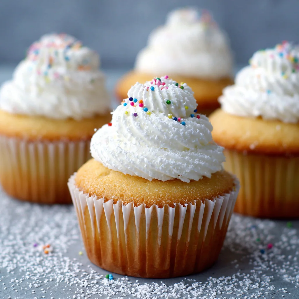 Fluffy Vanilla Cupcakes