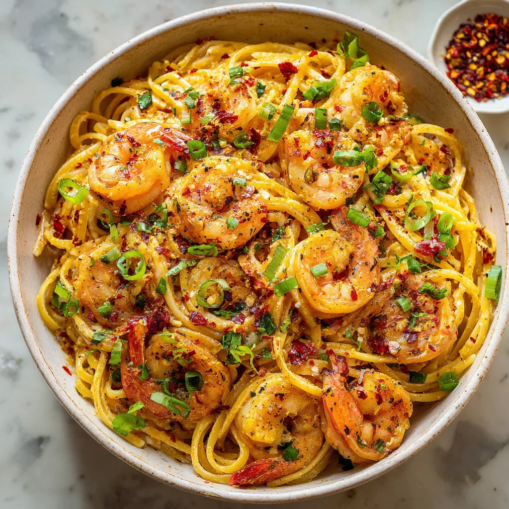 Jamaican Shrimp Pasta