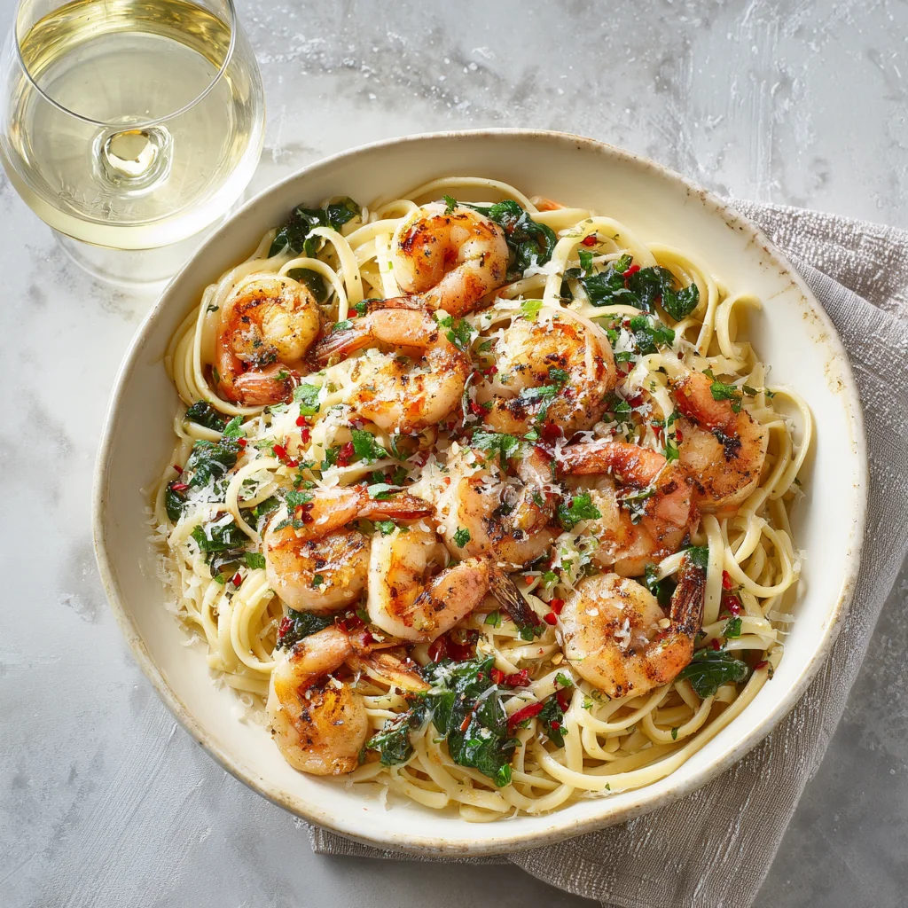 Jamaican Shrimp Pasta