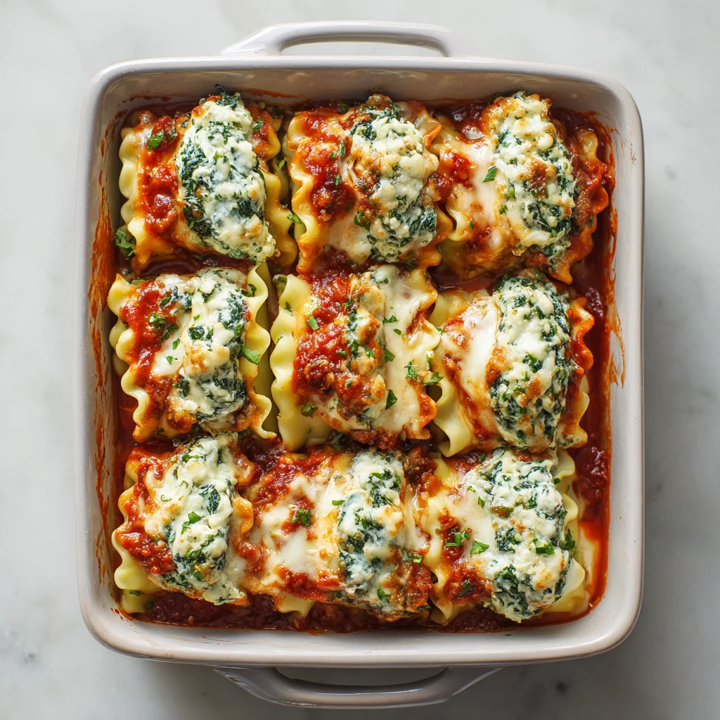 Spinach Lasagna Roll Ups Recipe