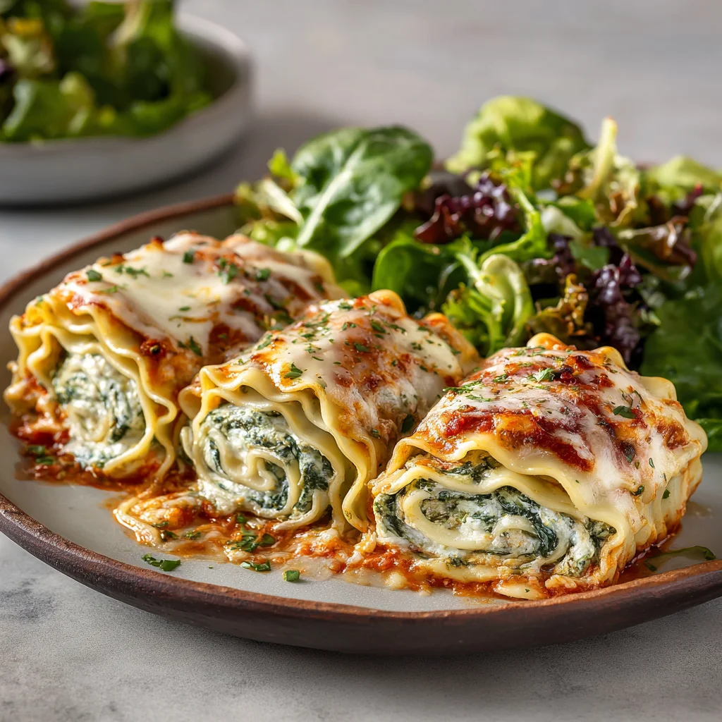 Spinach Lasagna Roll Ups Recipe
