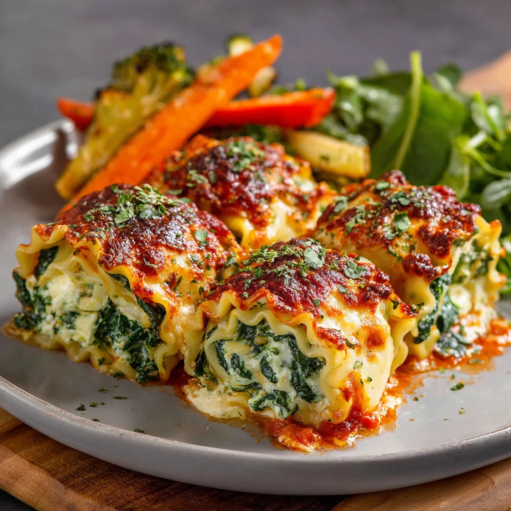 Spinach Lasagna Roll Ups Recipe