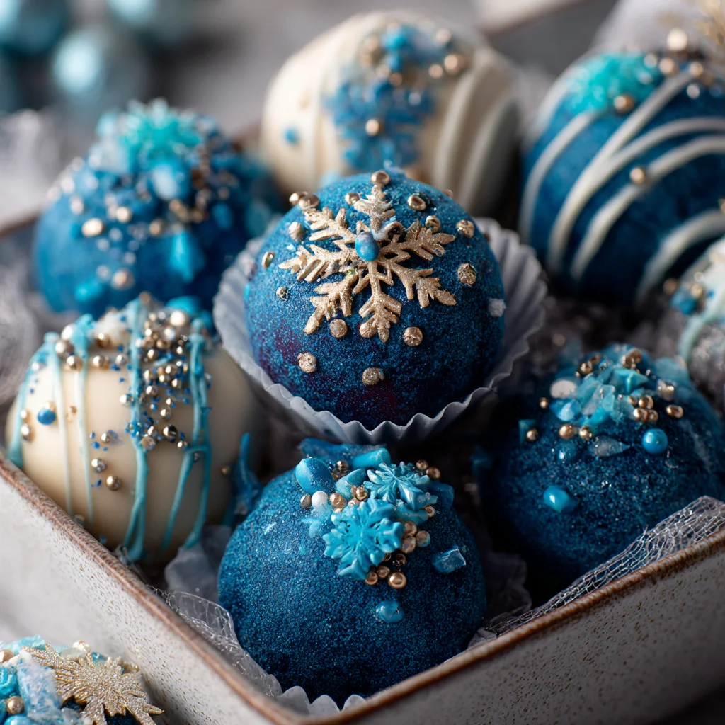 Blue Christmas Truffles