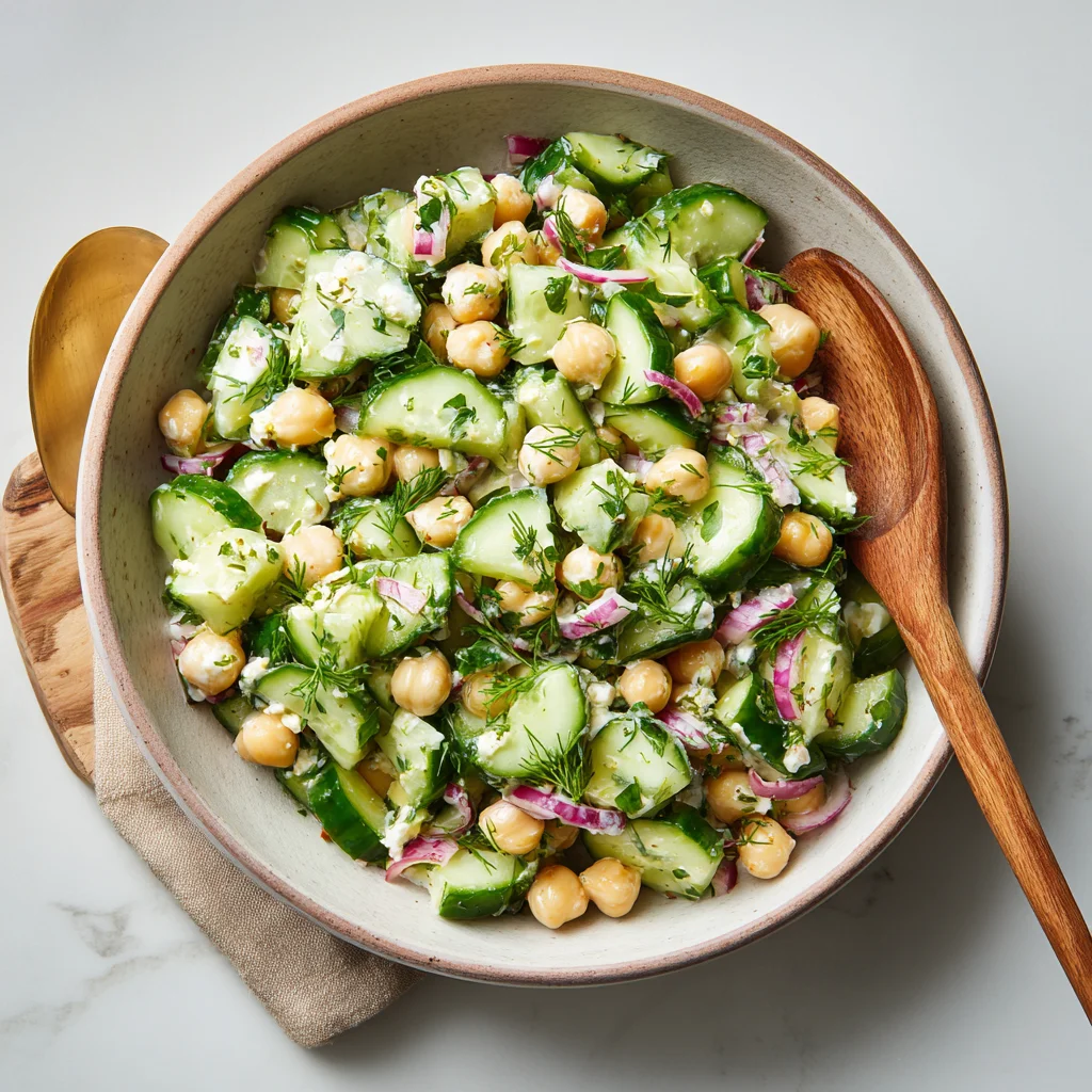 Cucumber Chickpea Salad