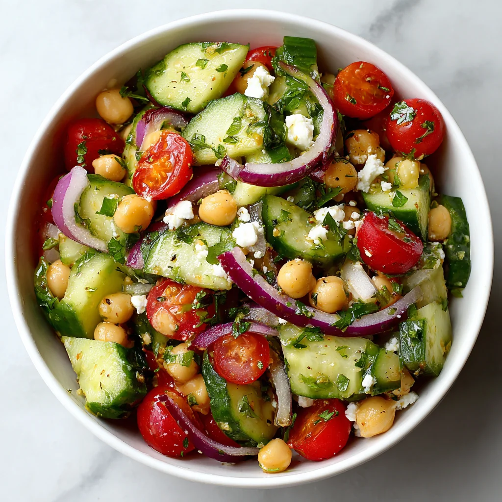 Cucumber Chickpea Salad