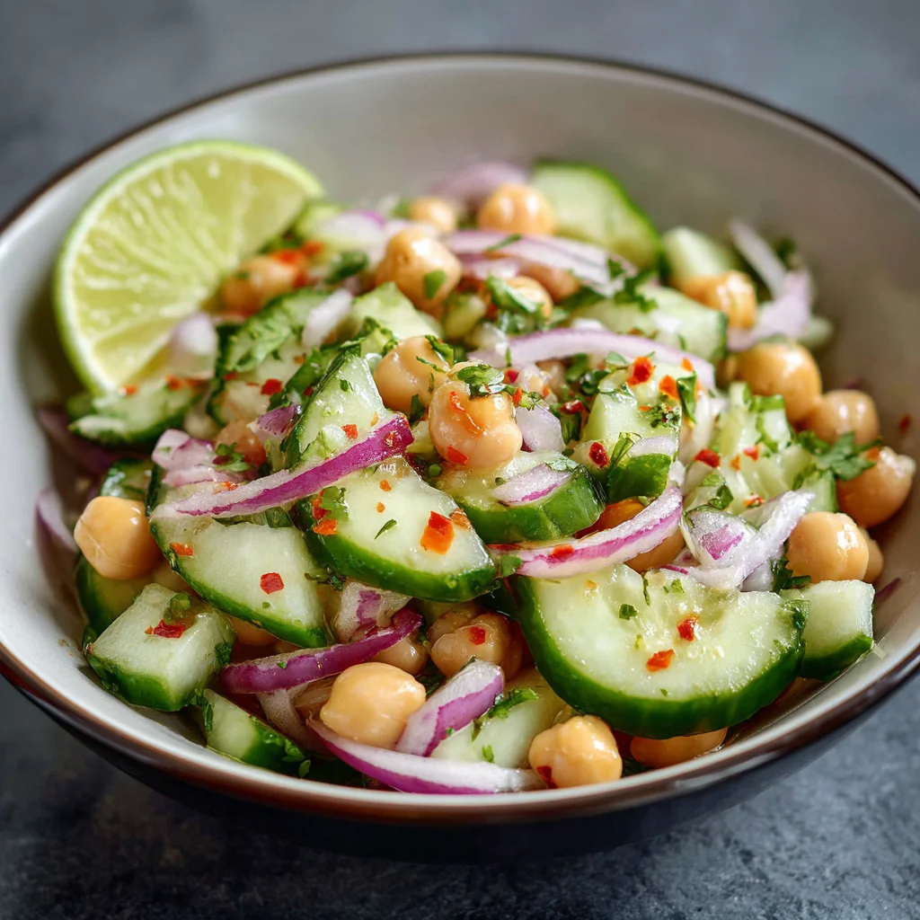 Cucumber Chickpea Salad