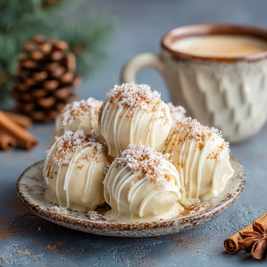 Eggnog Truffles
