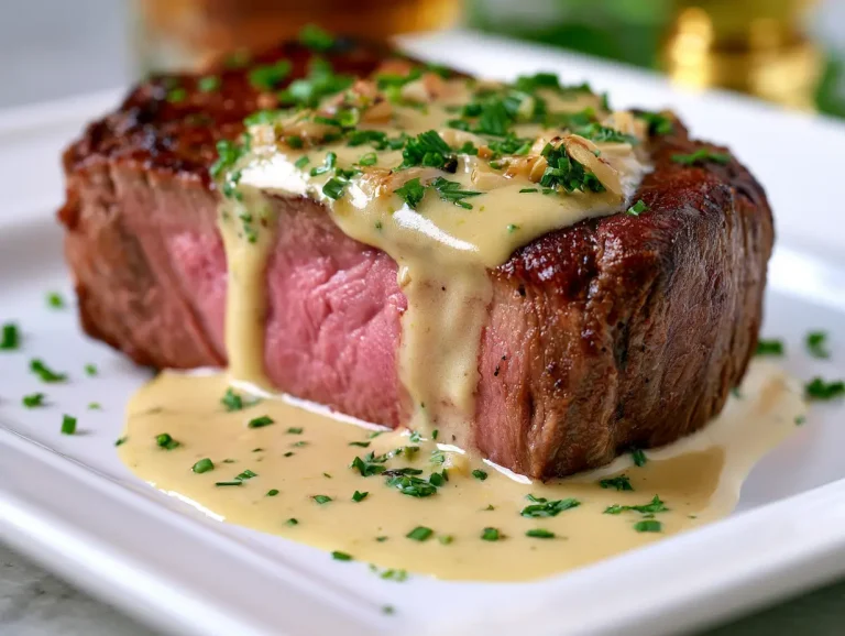 Bourbon Garlic Cream Steak Recipe