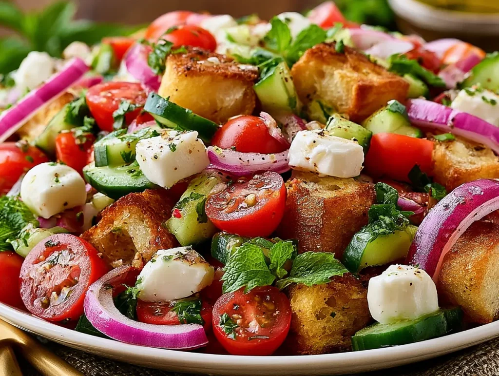 Classic Panzanella with Mozzarella
