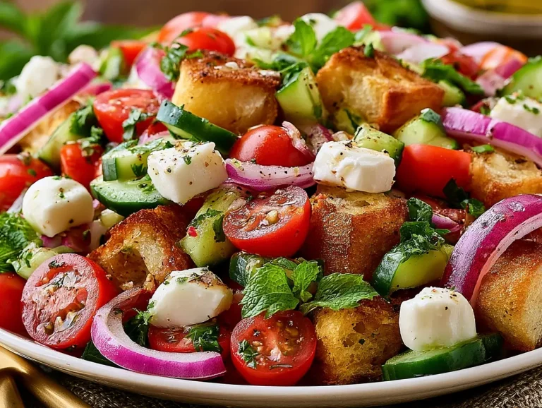 Classic Panzanella with Mozzarella