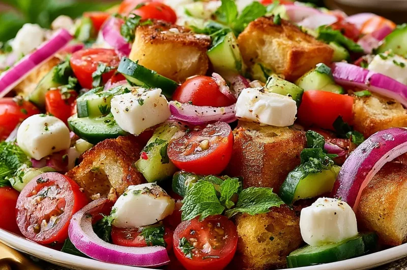 Classic Panzanella with Mozzarella