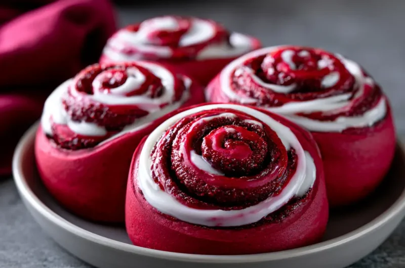 Decadent Red Velvet Cinnamon Rolls Recipe
