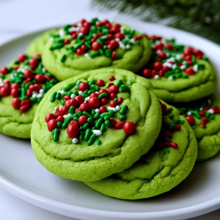 Grinch Cake Mix Cookies