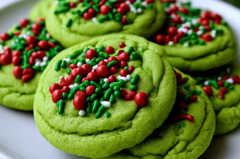 Grinch Cake Mix Cookies