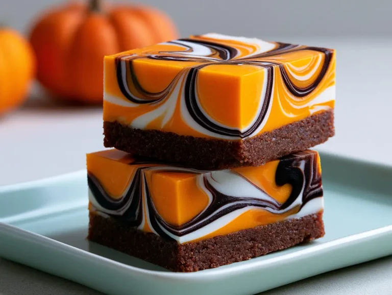 Halloween Swirled Cheesecake Bars