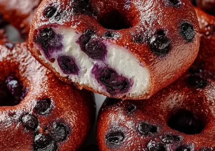 Homemade Blueberry Bagels