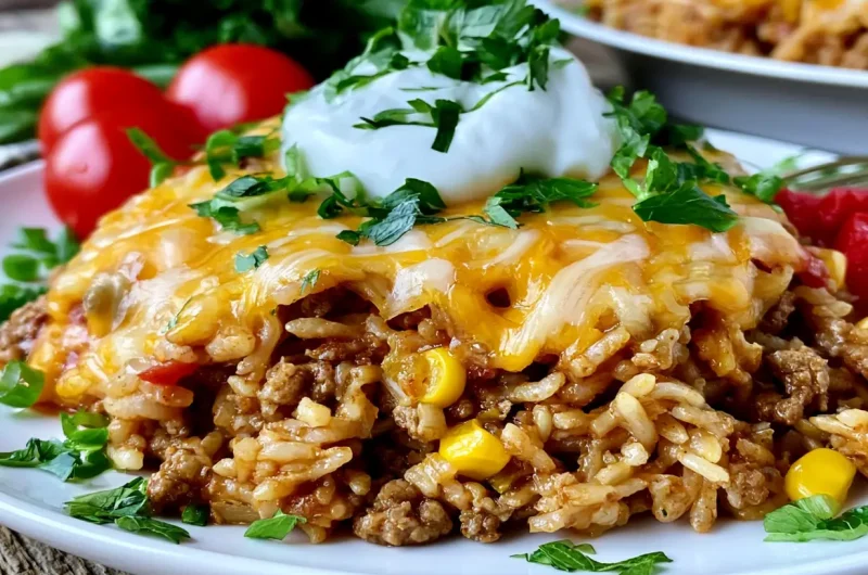 One Pan Cheesy Tex Mex John Wayne Casserole