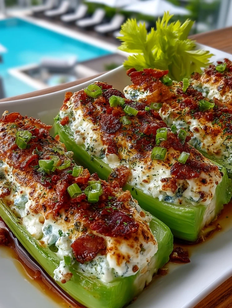 Outrageously Good Stuffed Celery