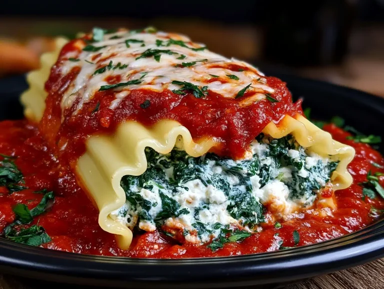 Spinach and Ricotta Stuffed Manicotti