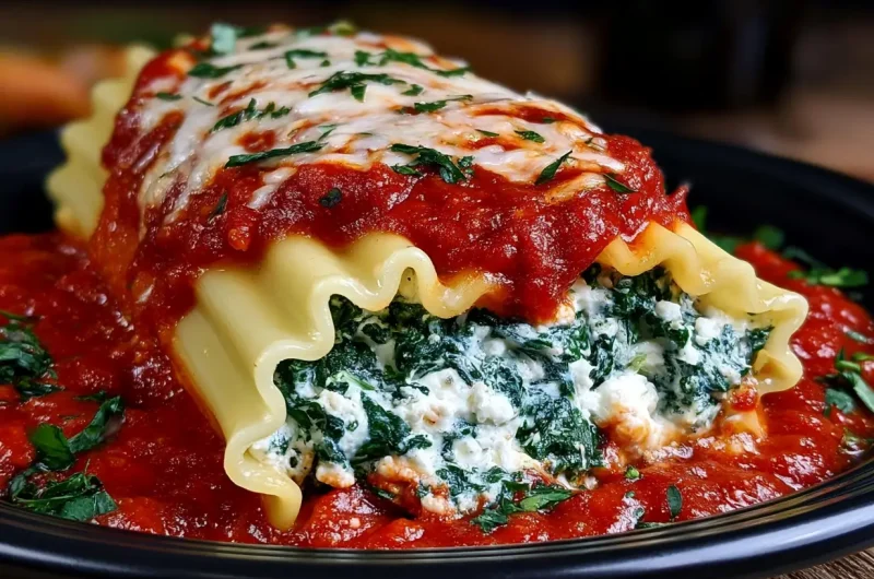 Spinach and Ricotta Stuffed Manicotti