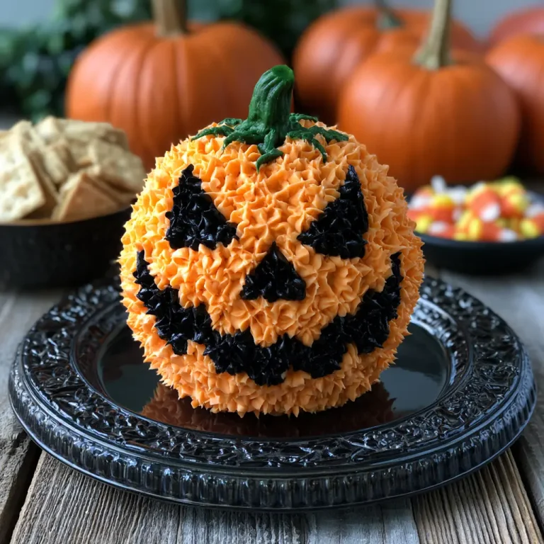 Spooky Cheese Ball Halloween Party Appetizer Recipe