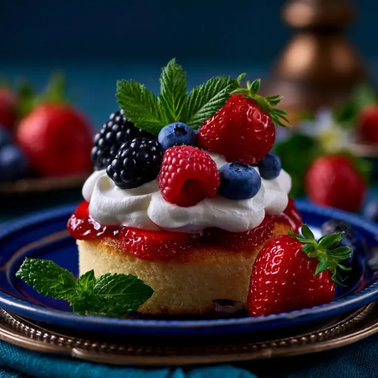 Summer Berry Shortcake for Fourth of July