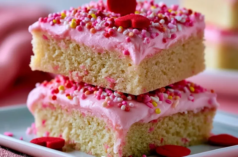 Valentine’s Day Frosted Sugar Cookie Bars