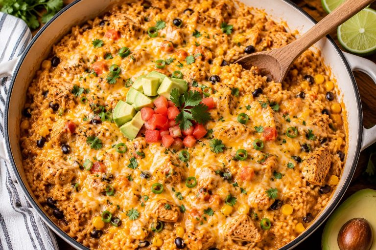 One-Pot Cheesy Southwest Chicken & Rice